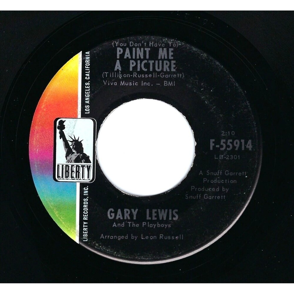 Gary Lewis & Playboys 45 Paint Me A Picture / Looking For The Stars VG+ Rock